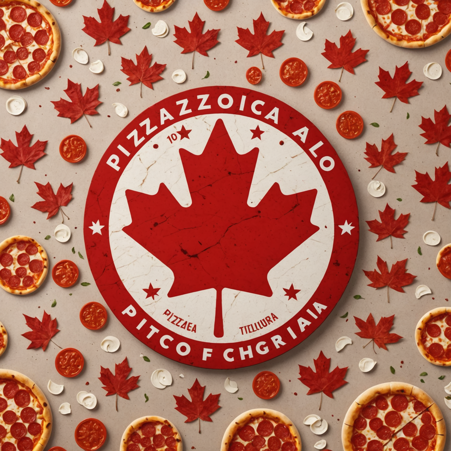 Pizzaiolo - Premium Pizza Delivery in Canada - Logo featuring red and white Canadian colors with pizza slice design