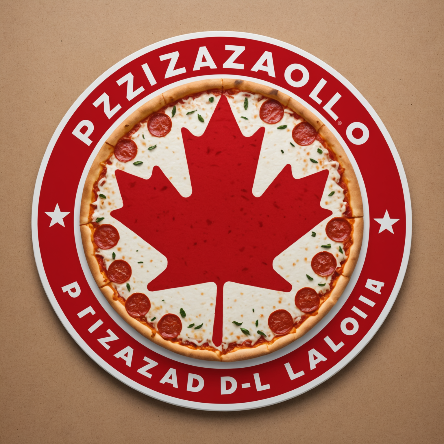 Pizzaiolo - Premium Pizza Delivery in Canada - Logo featuring red and white Canadian colors with pizza slice design