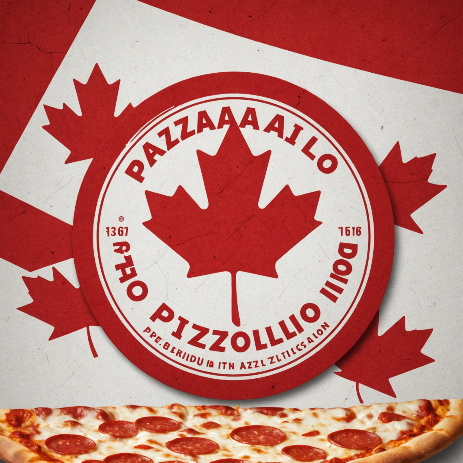 Pizzaiolo - Premium Pizza Delivery in Canada - Logo featuring red and white Canadian colors with pizza slice design