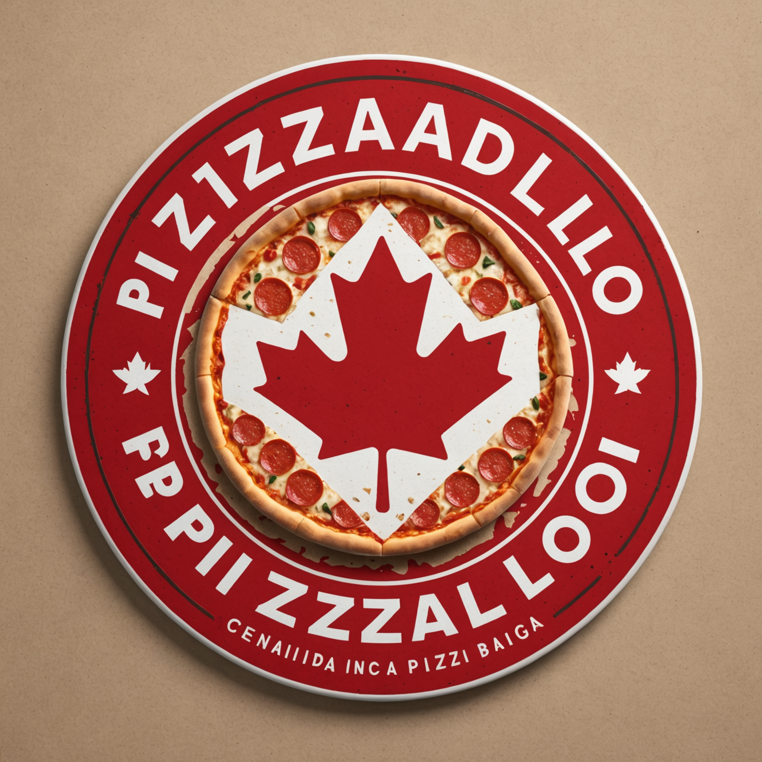 Pizzaiolo - Premium Pizza Delivery in Canada - Logo featuring red and white Canadian colors with pizza slice design